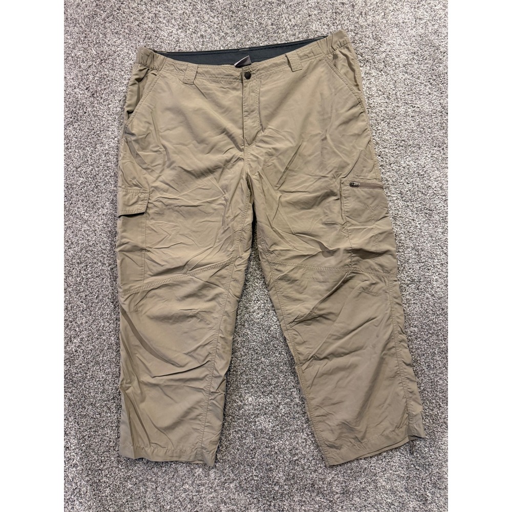 Columbia Pants Womens 44W 30L Tan Silver Ridge Cargo Hiking Outdoor AM8007
